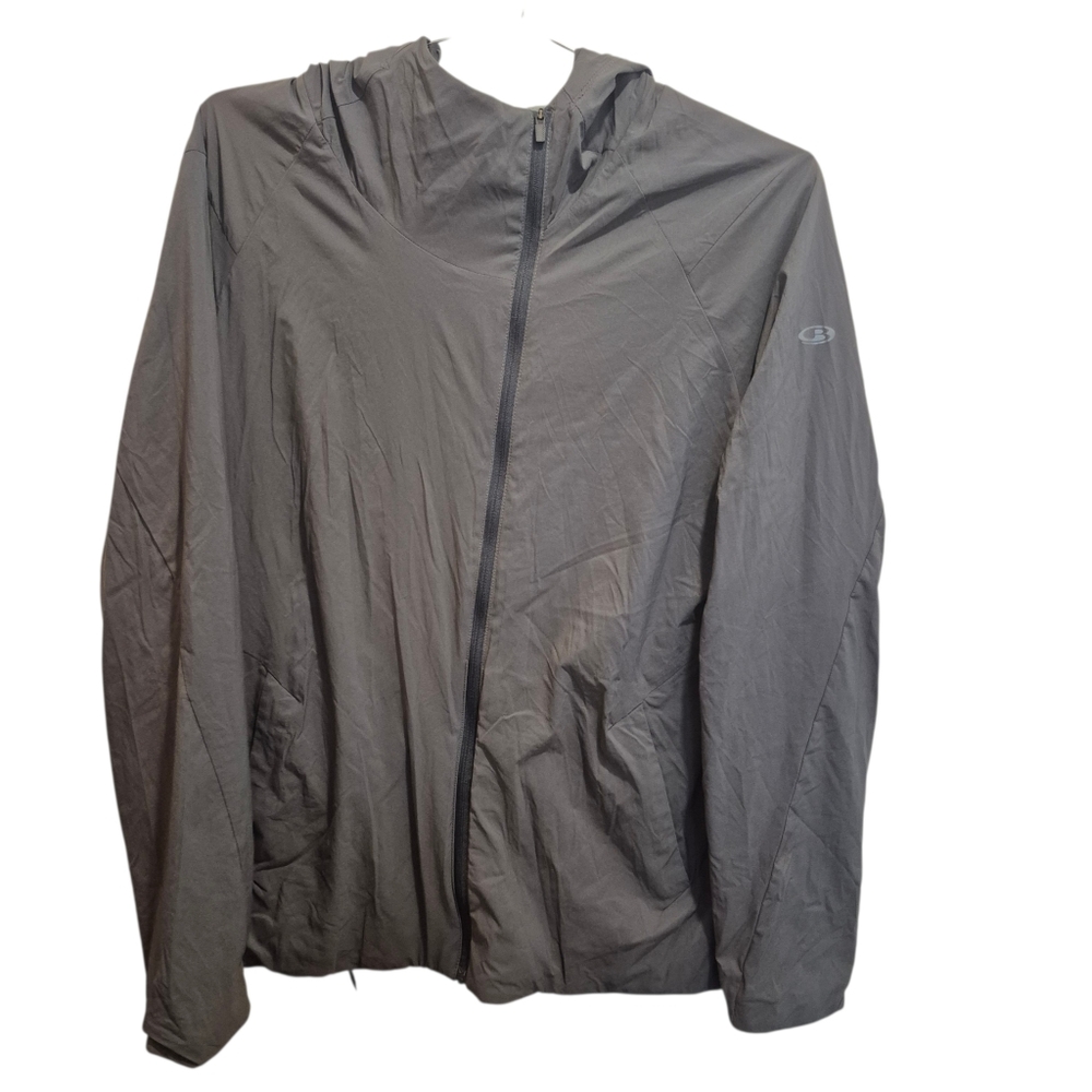 Icebreaker Women's Gray Tropos Hooded Windbreaker Jacket Size Medium